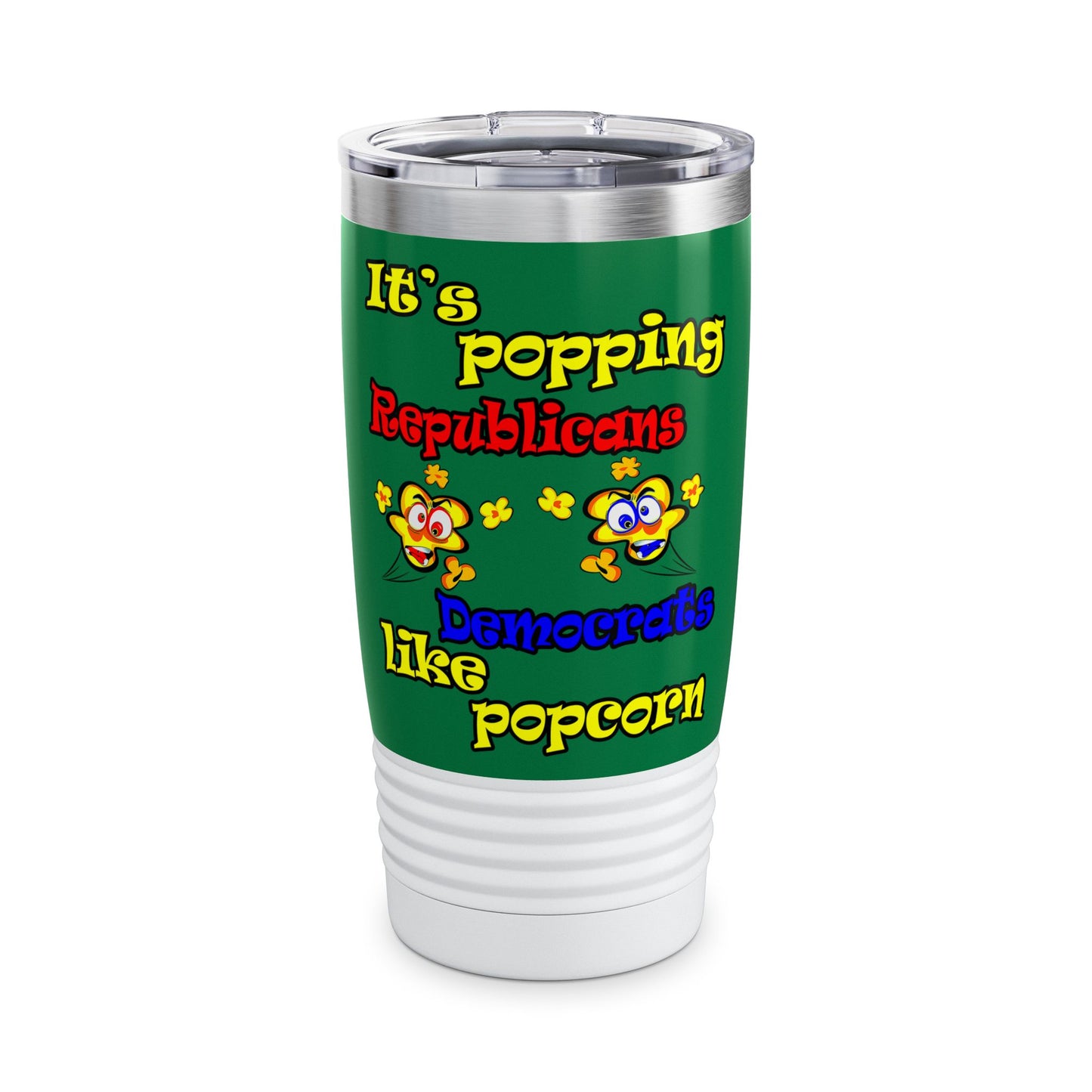 popping like popcorn - Ringneck Tumbler, 20oz (dark green)