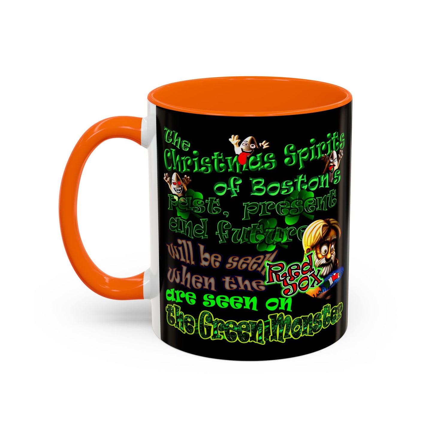 christmas spirits of boston - Accent Mug (black)