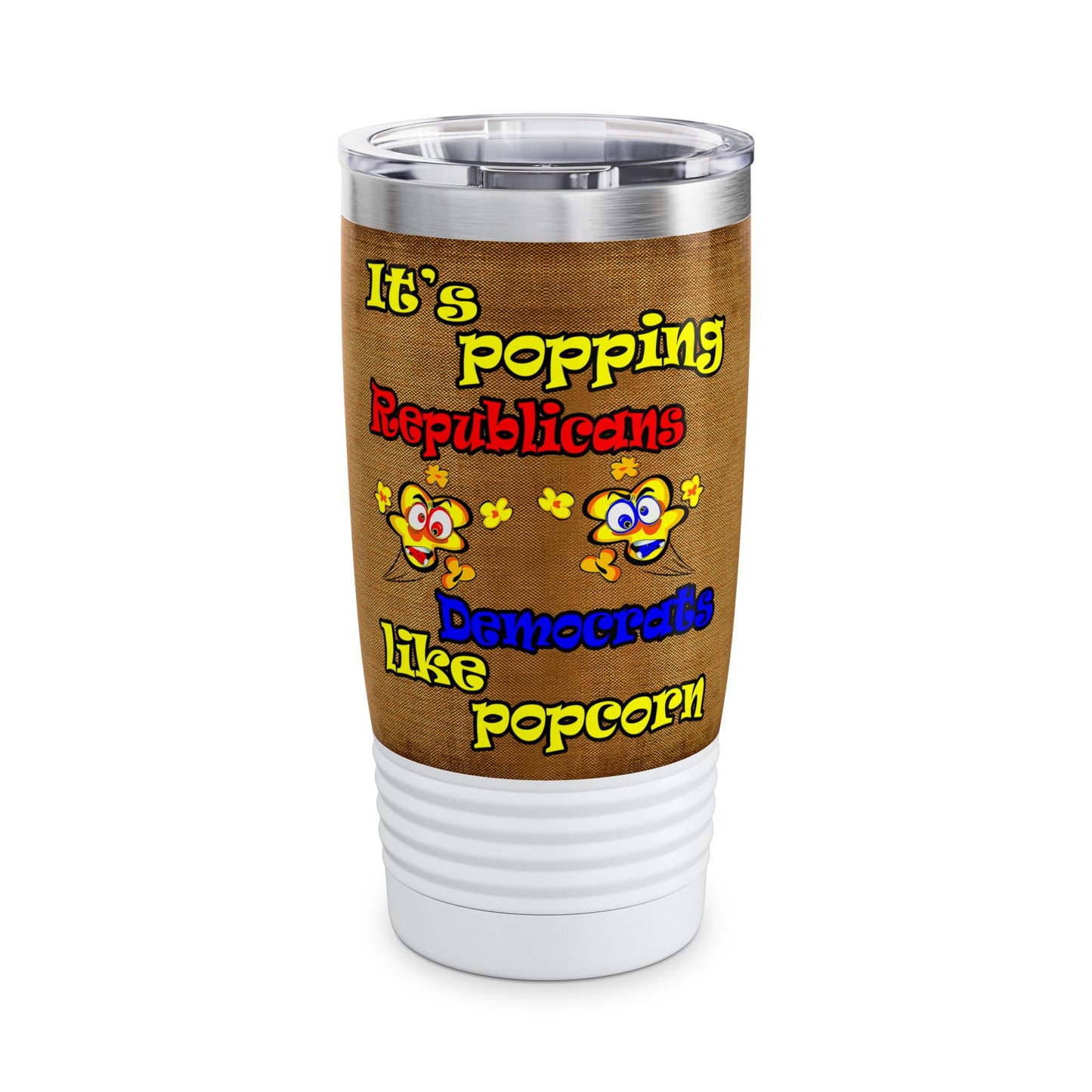 popping like popcorn - Ringneck Tumbler, 20oz (brown papyrus)
