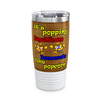 popping like popcorn - Ringneck Tumbler, 20oz (brown papyrus)
