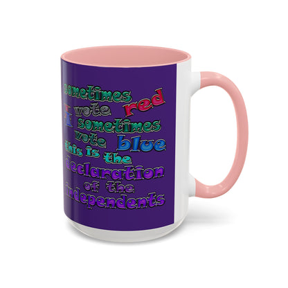 declaration of the independents - Accent Mug (purple)