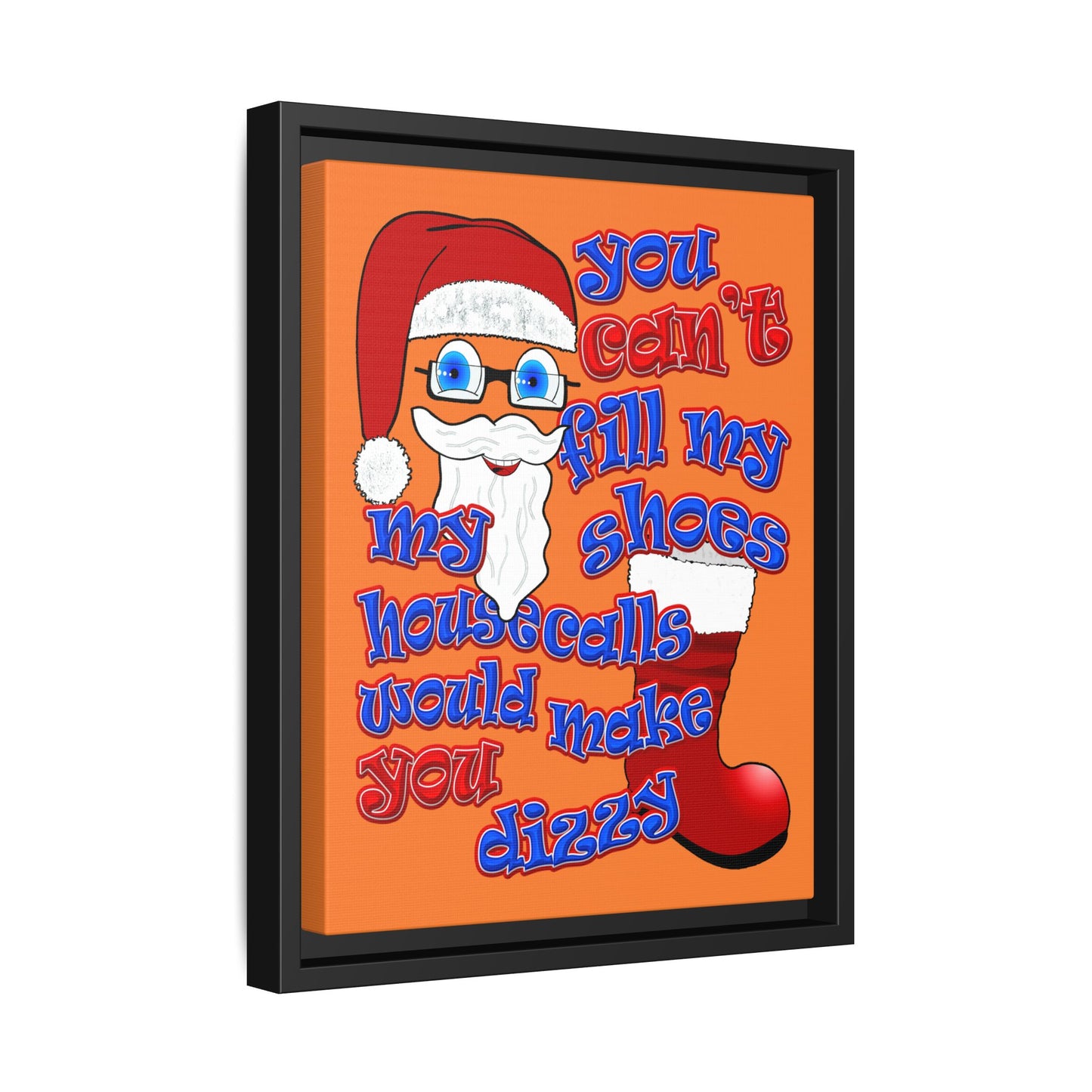 santa's shoes - framed canvas art (crusta)