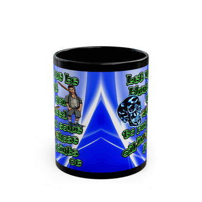 og - Black Mug (blue-white wave)