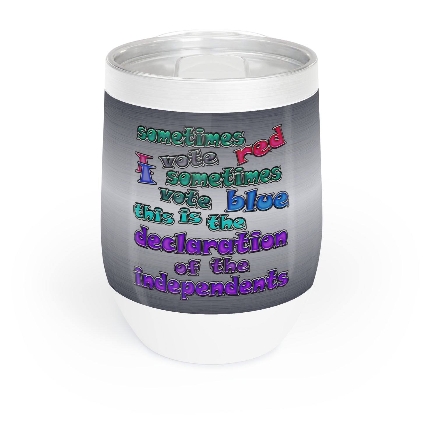 declaration of the independents - Chill Wine Tumbler (brushed nickel)