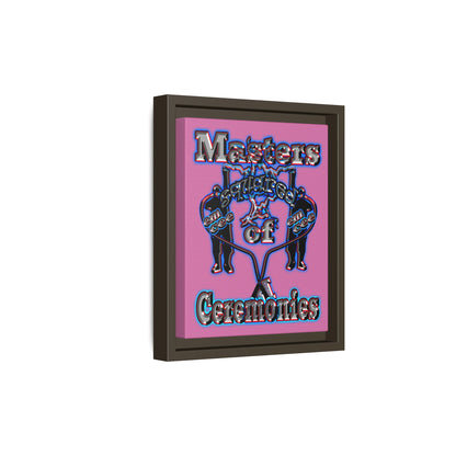 em cee squared - framed canvas art (light pink)