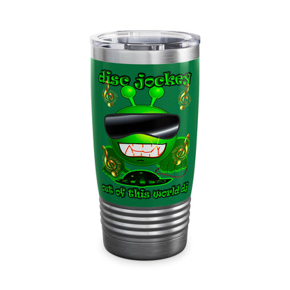 disc jockey - Ringneck Tumbler, 20oz (dark green)