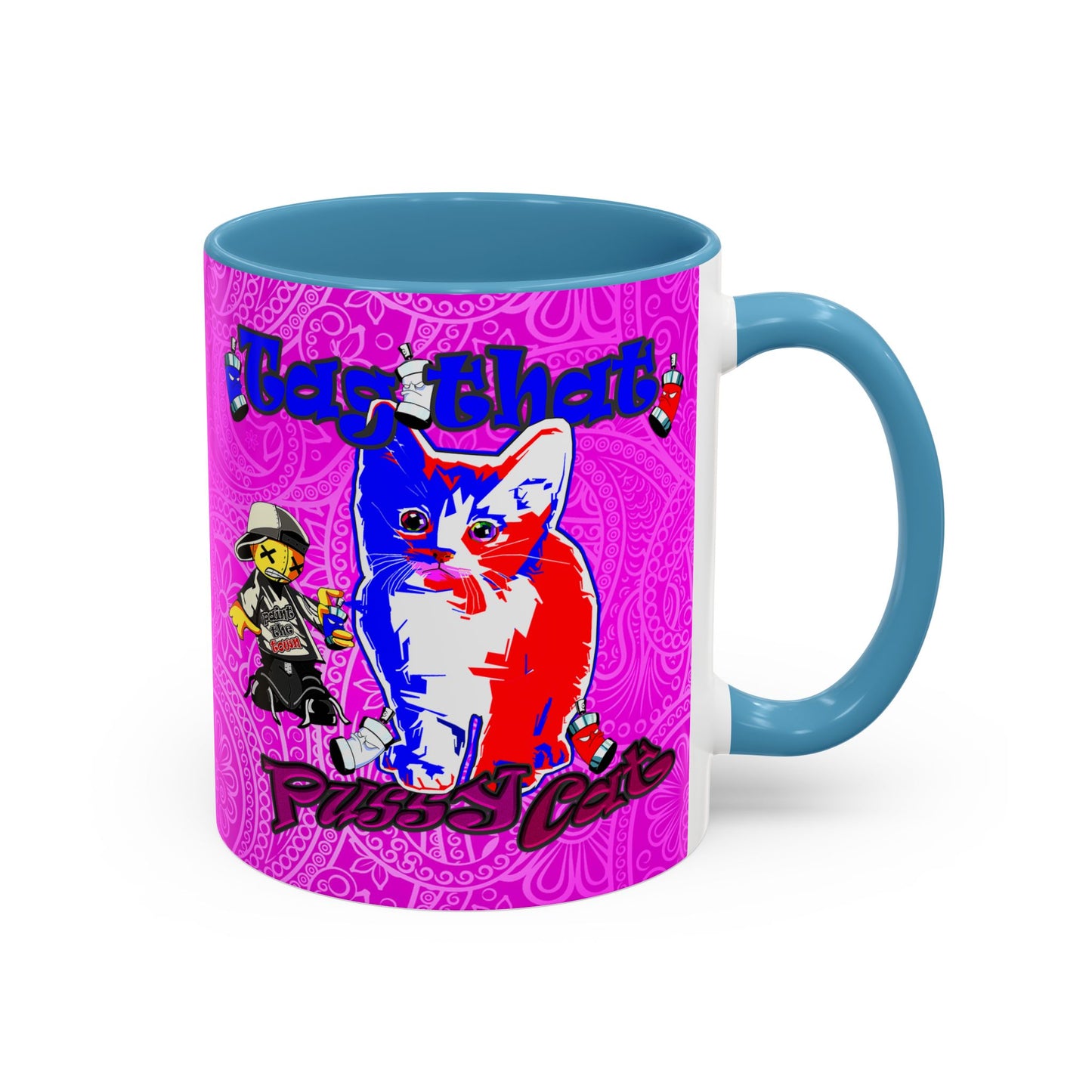 tag that - Accent Mug (pink swirl)