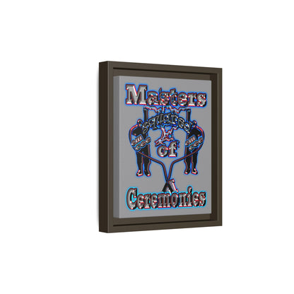 em cee squared - framed canvas art (grey)