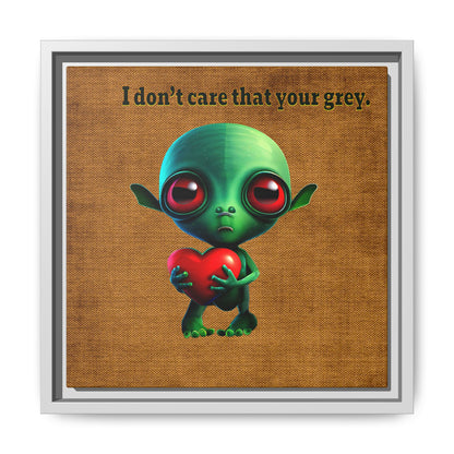I don't care that your grey - framed canvas art (brown papyrus)