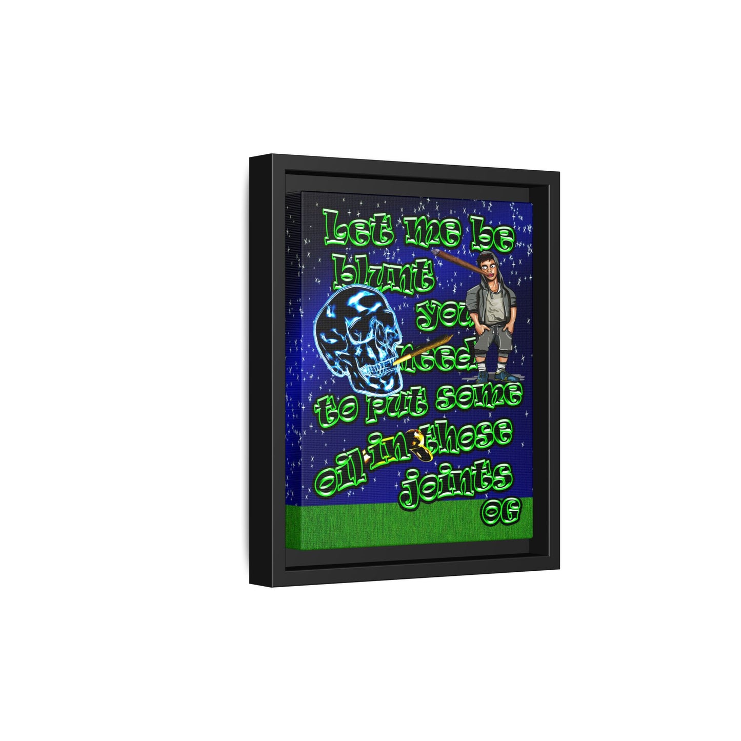 og - framed canvas art ('snoops' background)