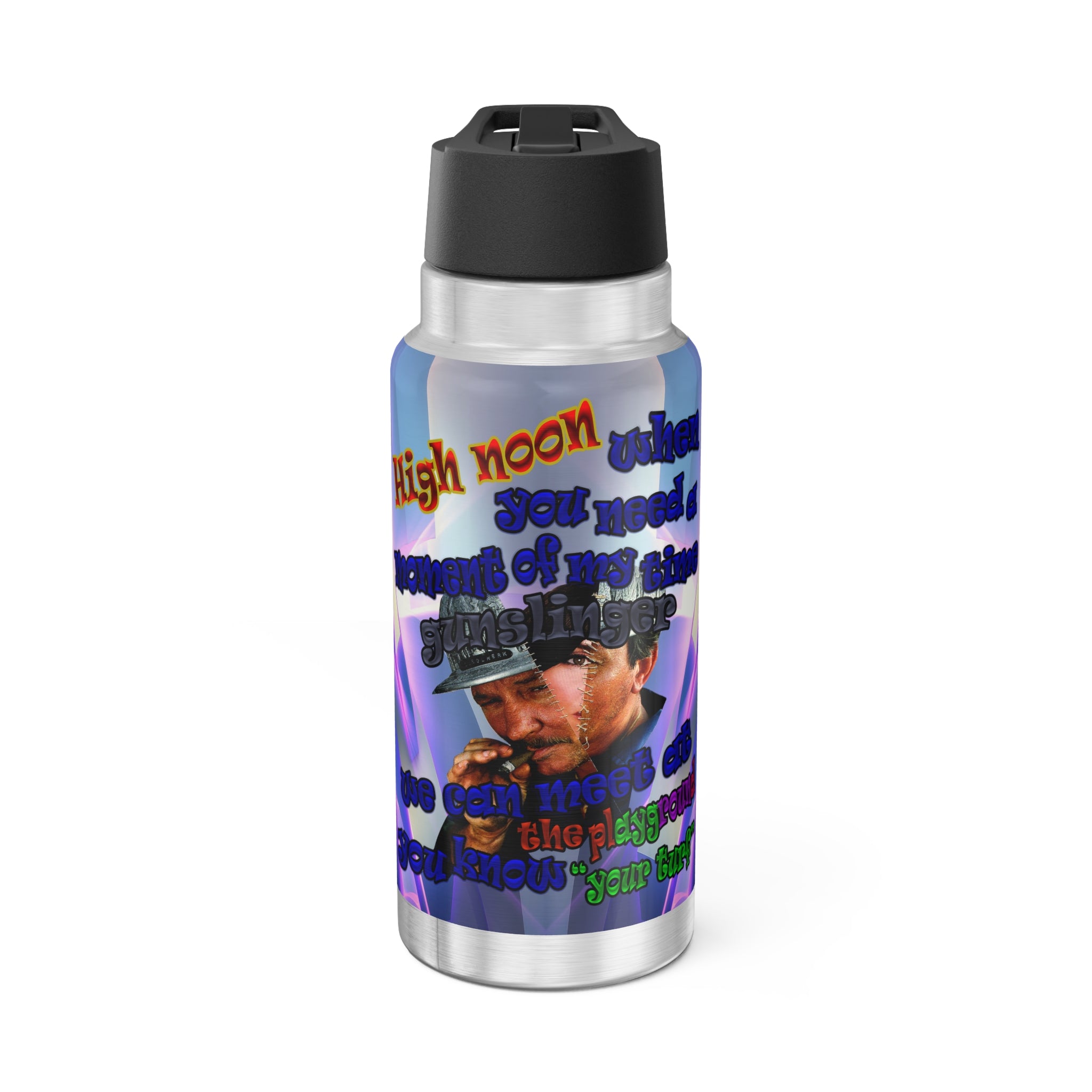high noon - Gator Tumbler, 32oz  (grey-pink wave)