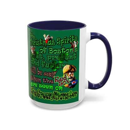 christmas spirits of boston - Accent Mug (dark green)
