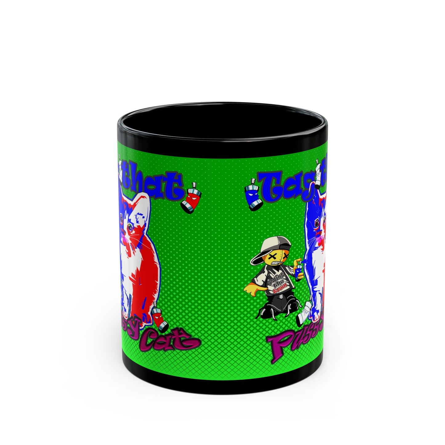tag that - Black Mug (logo green)