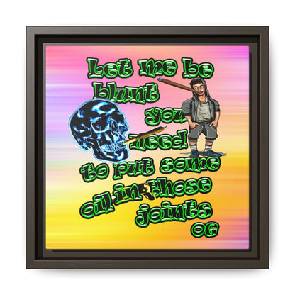 og - framed canvas art (color blur)