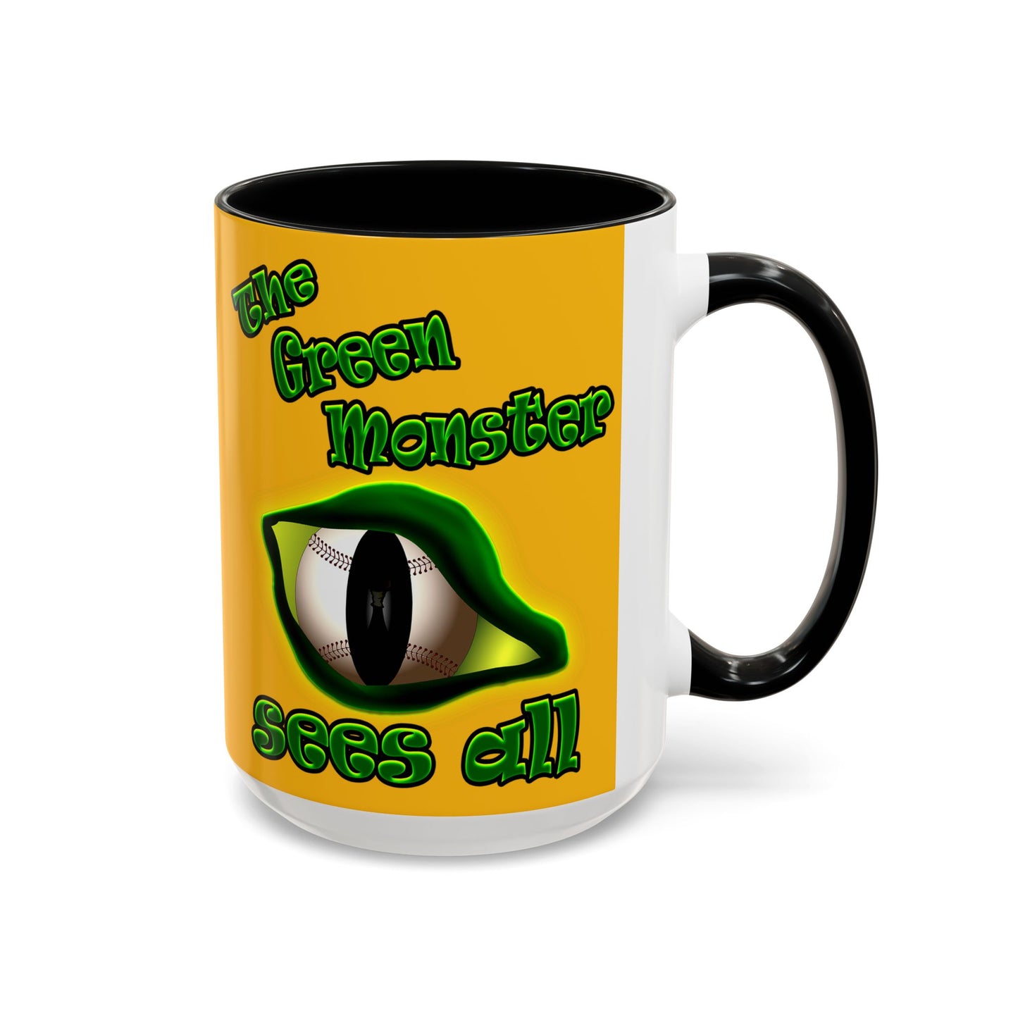 green monster - Accent Mug (yellow)