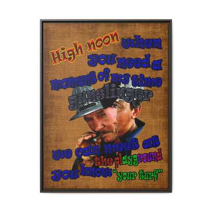high noon - framed canvas art (brown papyrus)