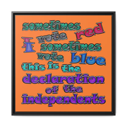 declaration of the independents - framed canvas art (crusta)