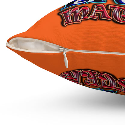 rw&b lives matter - Spun Polyester Square Pillow - (orange)
