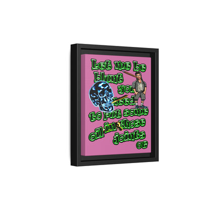 og - framed canvas art (light pink)