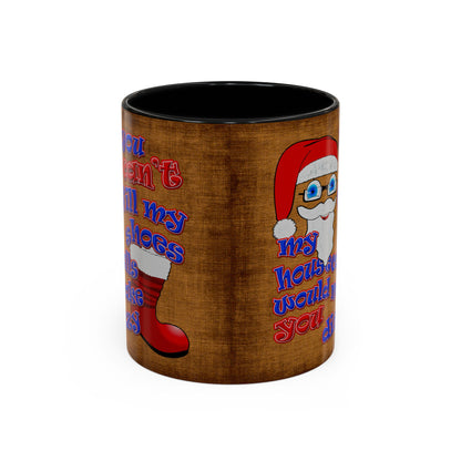 santa's shoes - Accent Mug (brown papyrus)