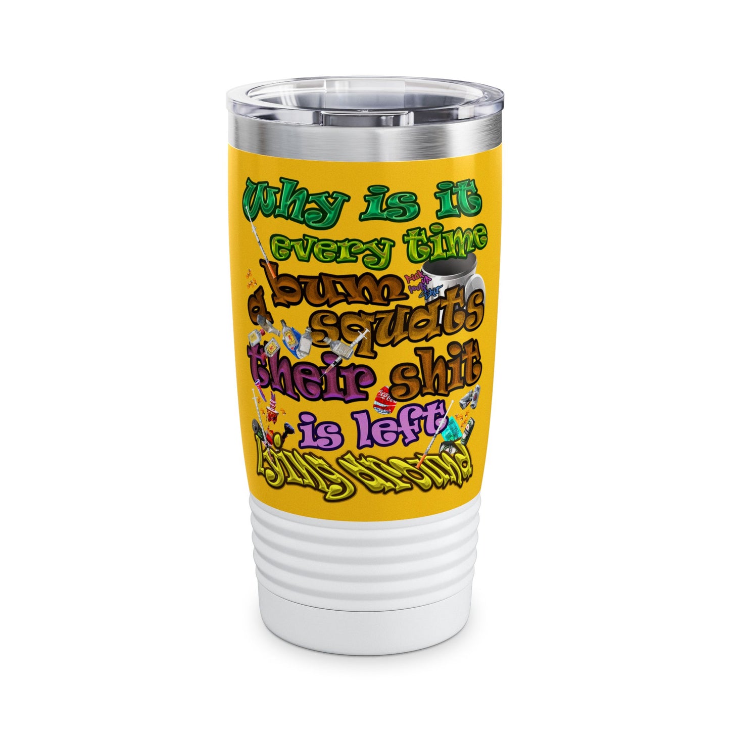 the bum's shit - Ringneck Tumbler, 20oz (yellow)