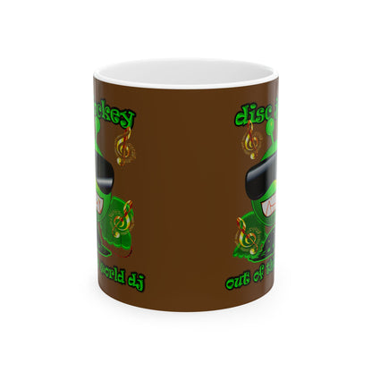 disc jockey - White Mug (brown)