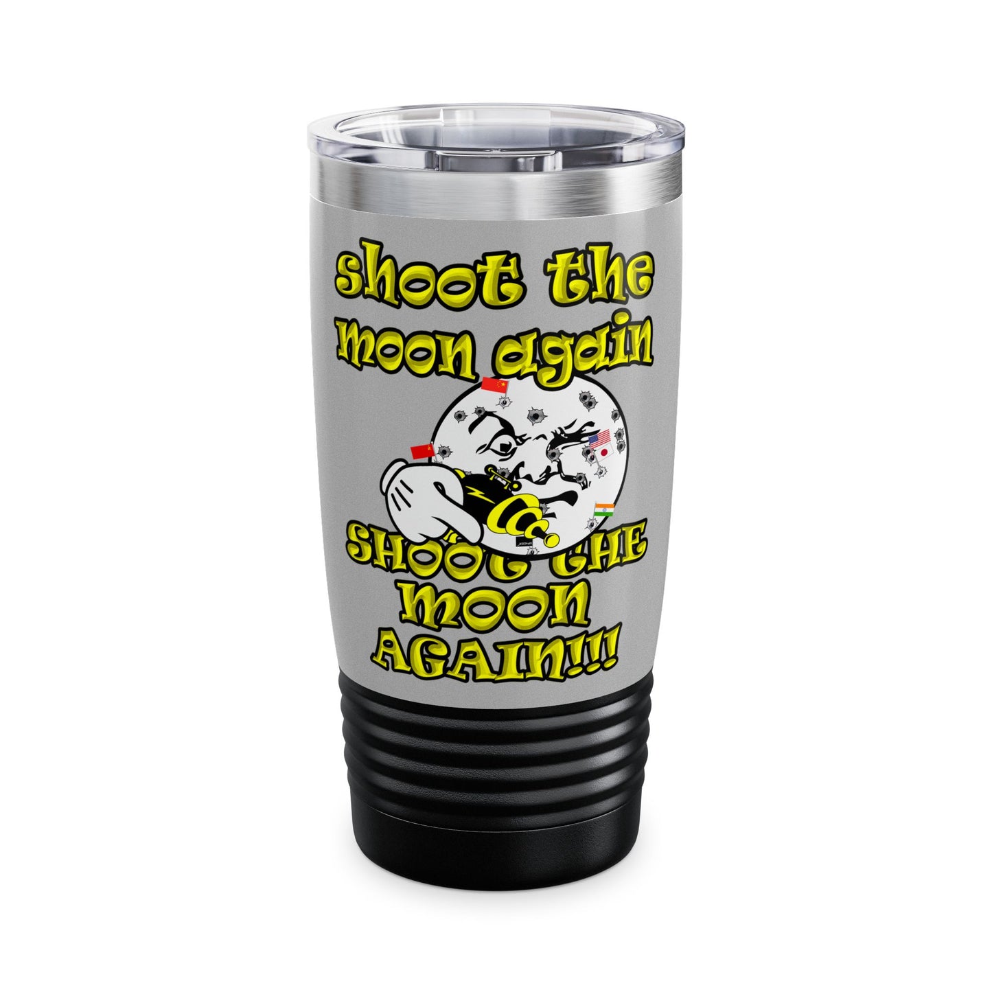 shoot the moon again - Ringneck Tumbler, 20oz (light grey)