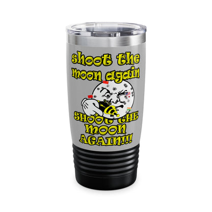 shoot the moon again - Ringneck Tumbler, 20oz (light grey)