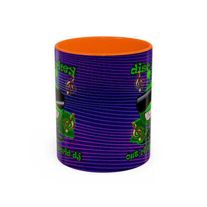 disc jockey - Accent Mug (purple wave)