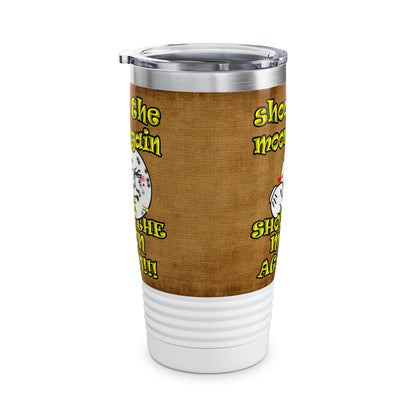 shoot the moon again - Ringneck Tumbler, 20oz (brown papyrus)