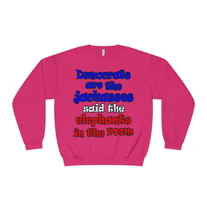 donkeys and elephants - Unisex NuBlend® Crewneck Sweatshirt