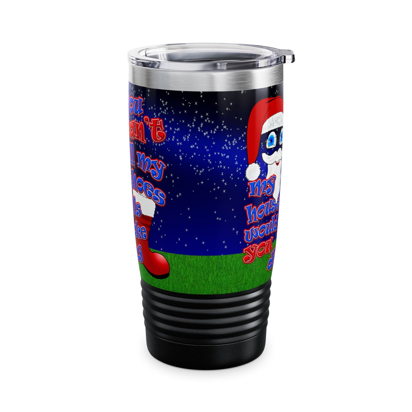 santa's shoes - Ringneck Tumbler, 20oz ('snoops' background)