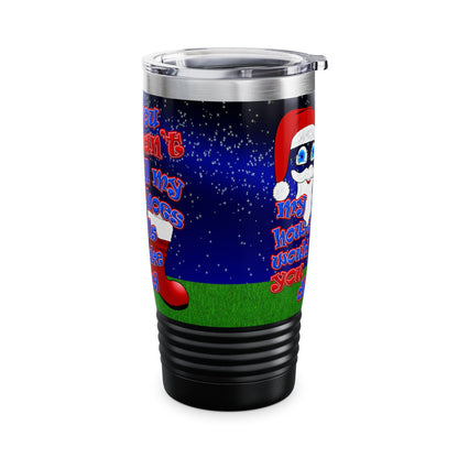 santa's shoes - Ringneck Tumbler, 20oz ('snoops' background)
