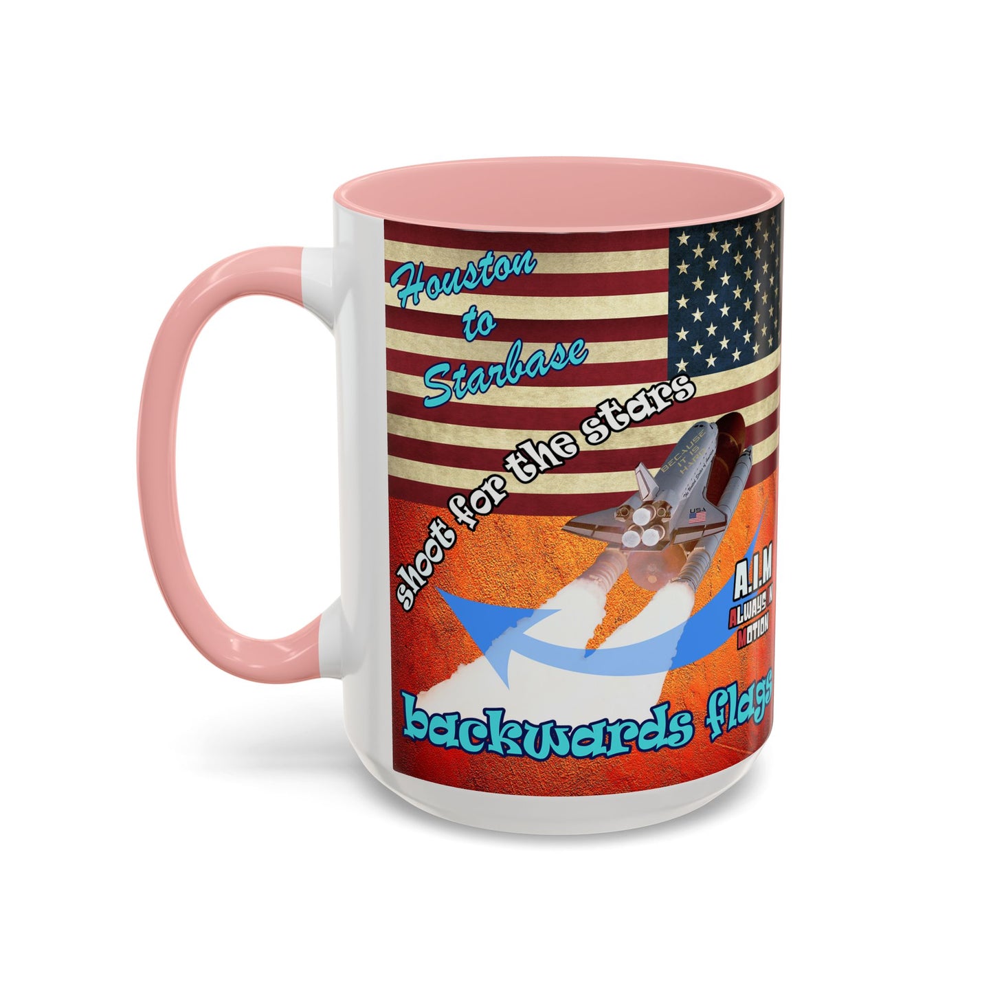 shoot for the stars - Accent Mug (burnt orange)