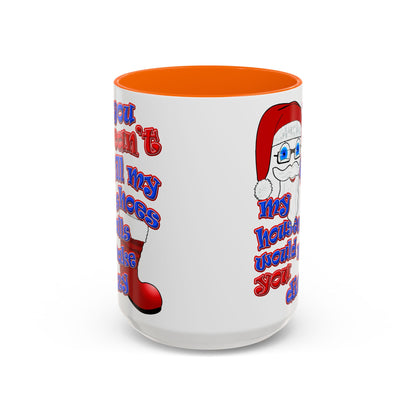 santa's shoes - Accent Mug (white)