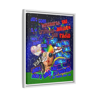 drop the beat - framed canvas art ('snoops' background)
