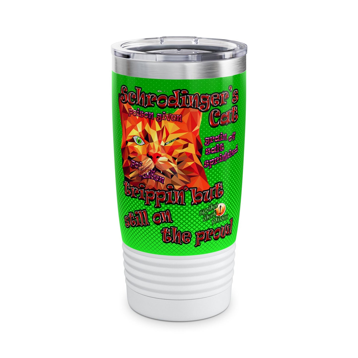schrodinger's cat - Ringneck Tumbler, 20oz (logo green)