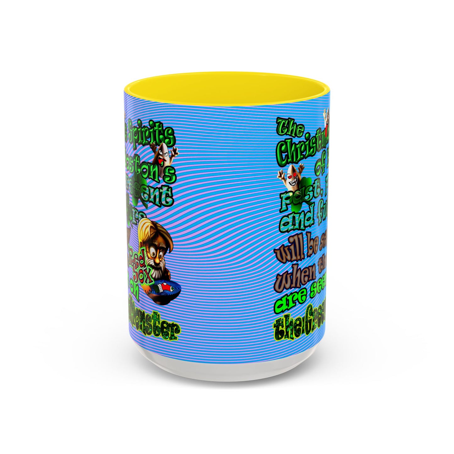christmas spirits of boston - Accent Mug (light blue-purple wave)