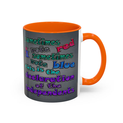 declaration of the independents - Accent Mug (grey-light grey)
