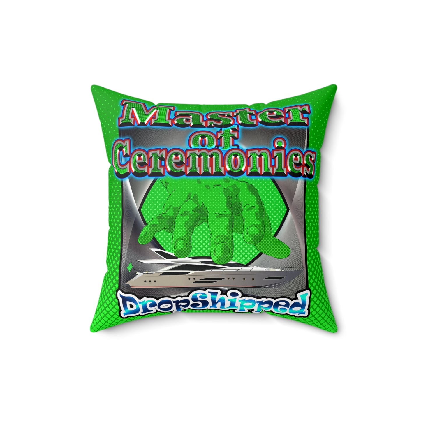 logo - Spun Polyester Square Pillow - (logo green)