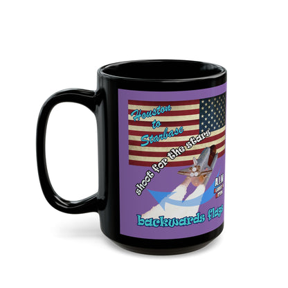 shoot for the stars - Black Mug (light purple)
