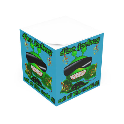 disc jockey - note cube (turquoise)