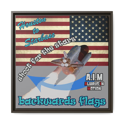 shoot for the stars - framed canvas art (grey)