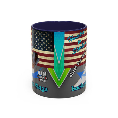 shoot for the stars - Accent Mug (rainbow split)
