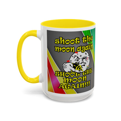 shoot the moon again - Accent Mug (rainbow split)