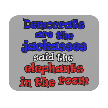 donkeys and elephants - Mouse Pad (Rectangle) (light grey)
