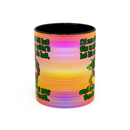 turtle race - Accent Mug (color blur)