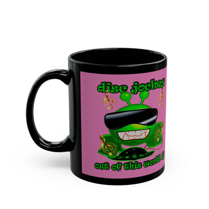 disc jockey - Black Mug (light pink)