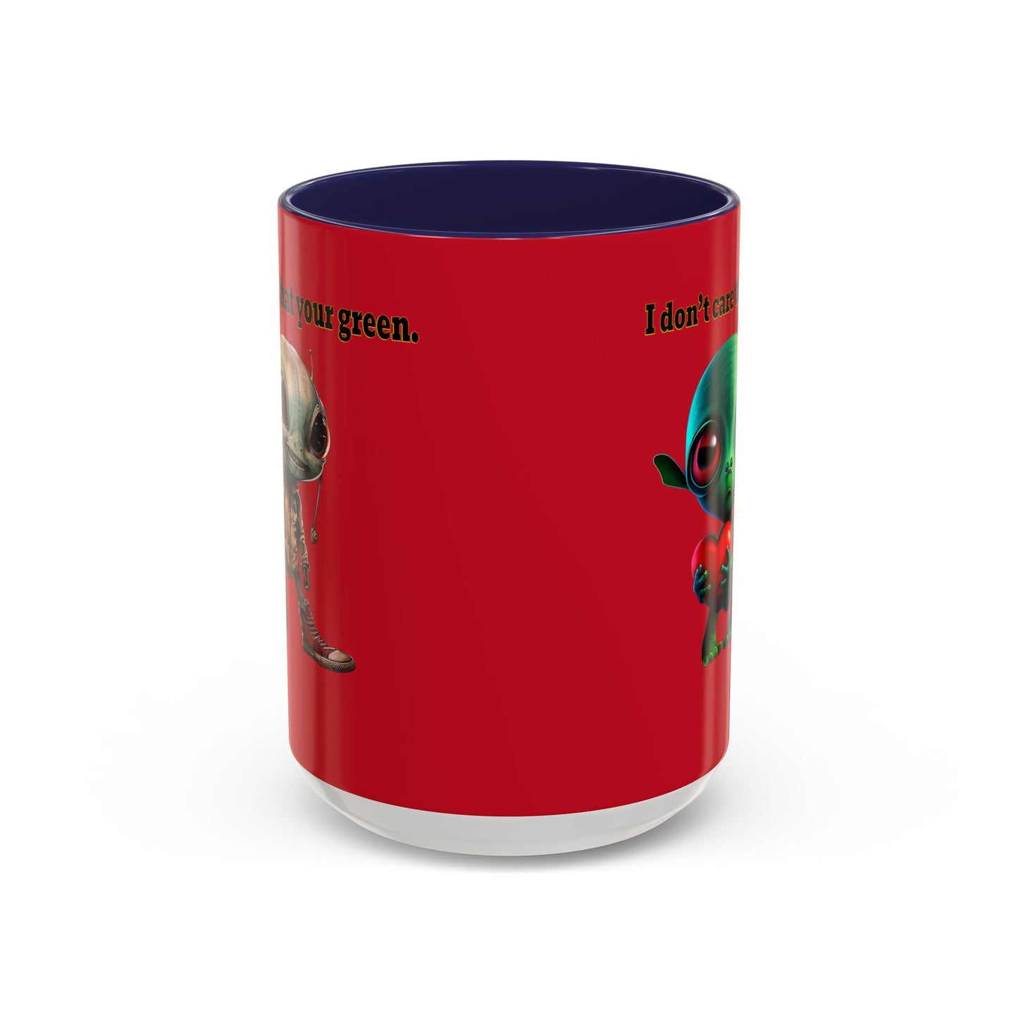 I don't care that your grey - Accent Mug (dark red)