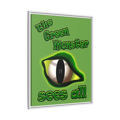 green monster - framed canvas art (green)